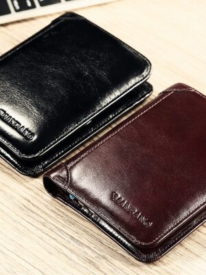 Fashion Short Genuine Leather Men’s Wallet